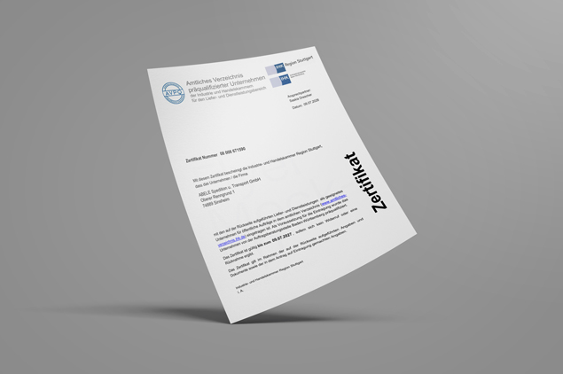 Amtlichen Verzeichnis präqualifizierter Unternehmen (AVPQ)